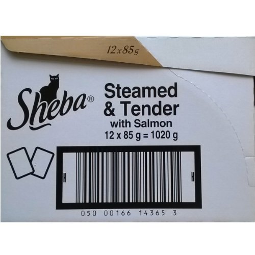 Preisvergleich Produktbild Sheba Gedämpfte & Tender mit Lachs Beutel - 12 x 85 gm