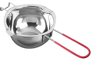 JEMESI Bagnomaria in Acciaio Inox, 680ml Bagnomaria per Cioccolato, Universal Double Boiler beccucci, Fondo Piatto, per Sciogliere Il Formaggio al Burro di Cioccolato