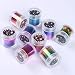 Born Pretty 9 Rolls/Set Gradient Starry Nail Foil Paper Red Gold Blue Manicure Nail Art Sticker 2.5*120cm 9 Colors