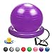 Produktbild Glamexx24 Weich Gymnastikball Dick Anti-Burst Sitzball Peziball Swissball Fitnessball Ballpumpe, Ballschale, Widerstandsbändern,Pilates Ball Yogaball