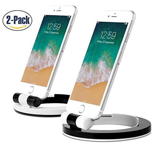 Handy StÃ¤nder, 2 StÃ¼ck einstellbar telefonstÃ¤nder iphone, Handy Halterung, Phone StÃ¤nder, Handy Halter fÃ¼r iPhone X 8 7 6 6s plus SE 5 5s 5c iPad, Samsung Galaxy HTC LG Google Smartphone Tablet