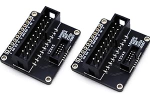 Treedix 2 piezas JTAG (2 x 10 2,54 mm) a SWD (2 x 5 1,27 mm) adaptador de cable JTAG a SWD placa de despuración Jtag