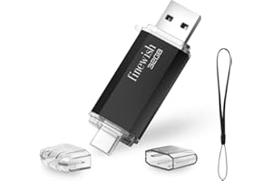 GEWEO HAODIUSB88 USB Typu C 32 GB, 2 w 1 OTG Pamięć Przenośna, USB 2.0 Flash Drive Do MacBook Pro, Telefonu Komórkowego, Pada, Laptopa i Komputera (Czarny)