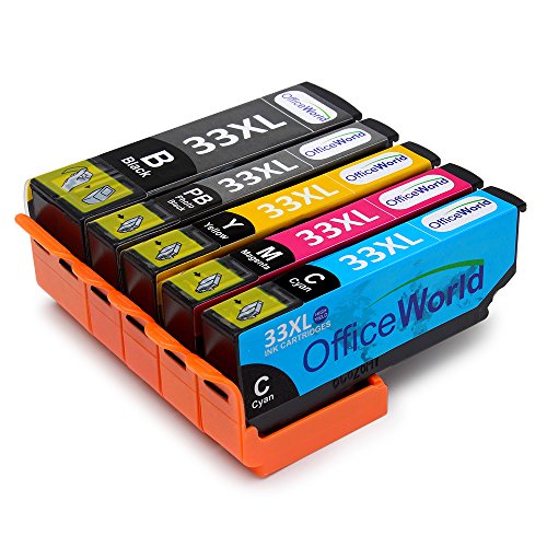 OfficeWorld Kompatible Patronen Ersatz für 33XL Tinte Hohe Kapazität Kompatibel mit Expression Premium XP-530 XP-630 XP-635 XP-830 XP-640 XP-900 XP-540 XP-645