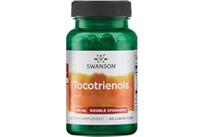Swanson, Tocotrienols, Double Strength, Vitamine E, 60 Capsules liquides, Haute Dosé, Sans Gluten, Sans OGM