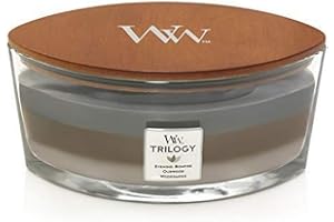 Woodwick Świeca zapachowa Ellipse Trilogy z trzaskającym knotem, przytulna kabina, czas palenia do 50 godzin