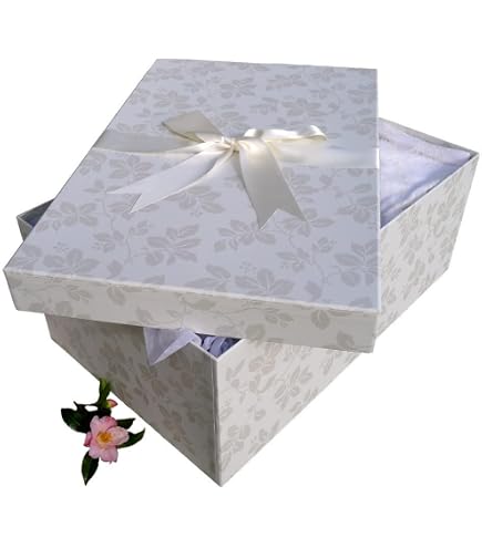 Conservazione Scatola per abiti da sposa, con CHELSEA IVORY. (XL EXTRA GRANDE SIZE 75 x 50 x 30 cm) Protegge, previene l'ingiallimento, senza acidi, fatto a mano nel UK. CHELSEA IVORY