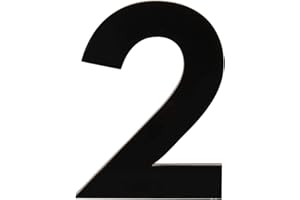 HASWARE Numer domu 7,5 cm (7,5 cm) samoprzylepne litery numery drzwi mieszkania ulica adres tablica dom stylowy wystrój, akryl (2, czarny)