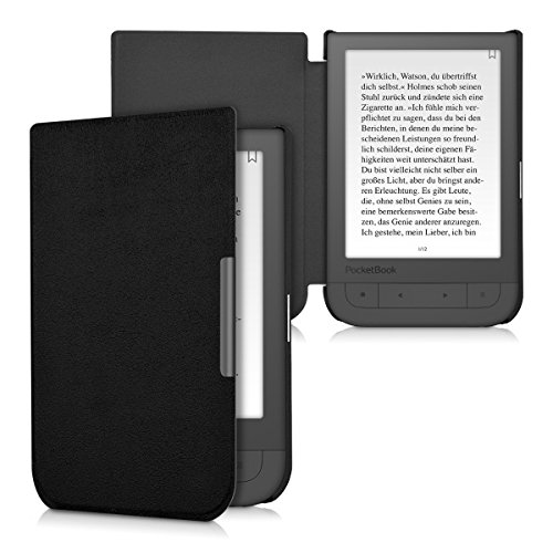 kwmobile Hülle für Pocketbook Touch HD – Flipcover Case eReader Schutzhülle – Bookstyle Klapphülle Schwarz - 5