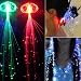 2x LED Hair Extensions Girls Gift Party Bag Clip Pony Tail Fiber Optic Light Up
