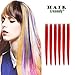 Creamily 6 Pieces of Red 20" Inches Multi-colors Party Highlights Clip in Synthetic Hair Extensions