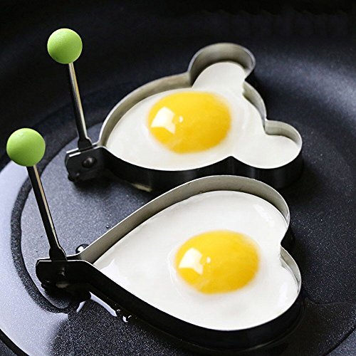 6 Edelstahl Bratring Antihaft-Ei Ringe Kochen Egg Fried Pancake Omeletts Form Ringe Küche Werkzeug Pancake Ringe - 2