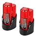 Produktbild 2-PackPowayup Ersatz Elektrowerkzeug Akku für M12 10.8V 2.0Ah Li-Ion für Milwaukee Batterie, 48-11-2401, 48-59-1812, 48-11-2411, 48-11-2420, C12 B, C12BX, 48-59- 1812, 2510-20, 48-59-2401 Akku-Elektrowerkzeuge