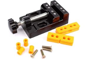 Iriisy Mini abrazadera plana abrazadera de banco de mandíbula prensa de taladro tornillo de banco de mesa paralela herramienta de talla artesanal para escultura DIY