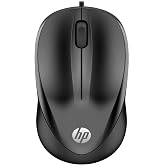 HP 1000 &ndash; Wired Mouse 1200 DPI with 2 Buttons and Scroll Wheel, 1.5 m Cable, USB Connection, Windows, Black