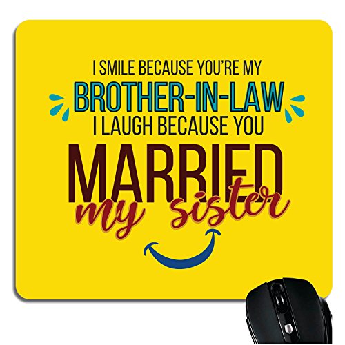 Birthday Rakhi Gift for Brother in Law, Mousepad Funny I Smile I Laugh Brother in Law Printed