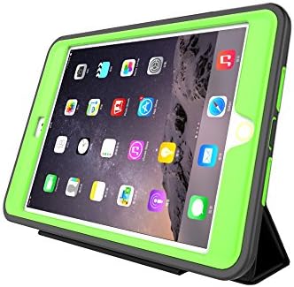 iPad Air 2 Case,Apple Only Smart Case for iPad Air 2, HEAVY DUTY EXTREME Protection / Rugged Slim Dual Layer Protective Cover With Standing 3 in 1 for iPad Air 2 (2014-2016) - Color (Green)