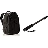 Basics Zaino per fotocamera SLR accessori, colore: Nero & Monopiede, 170 cm