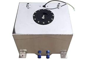 SHZICMY Serbatoio carburante universale in alluminio, da 20 l, con sensore di livello dell'olio, per motori e sport