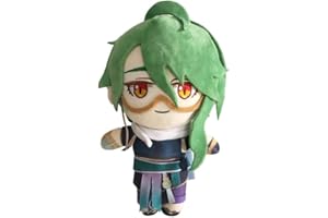 Hanaiette 1PC Genshin Peluche Cuscino Genshin Impact Peluche Farcito Cosplay Costume Puntelli per gli appassionati di gioco (Baizhu)