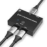 DisplayPort 8K DP 1.4 Switch Bi-Direction 8K@30Hz 4K@120Hz Splitter Converter for Multiple Source and displays.