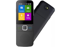 BESTINE Dispositivo traduttore linguistico a due vie WiFi Hotspot Offline Instant 2.4 pollici touch screen con traduzione foto supporto 137 lingue Pocket funzione di traduzione vocale viaggio(T10)