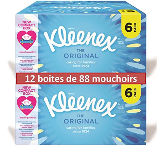 Kleenex Original Tissues - 12 Boxes (864 Tissues Total)