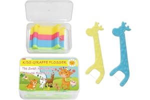 GENERIC Fun Time Flossing! 40 Count - The Sweet Natured Co. Kids Fun Dental Teeth Flossers. Bright Multicoloured Kids Oral Floss Picks in Handy Waterproof Storage Box.