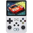 QuantumG - R36S Retro Handheld Game Console with 3.5 Inch IPS HD Display, Linux System, 1000 Inbuilt Games, 64GB Game Card – Compact Pocket Video Game (White)