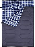 Diseñado para personas con mucho calor - estos sacos de dormir pueden adaptarse a temperaturas de 41 a 77 grados Fahrenheit. Bolsa de clima frío ideal para otoño e invierno. Hemos diseñado nuestro saco de dormir con una carcasa exterior resistente al agua y un forro interior suave, te mantiene caliente incluso en condiciones extremas y evita cualquier humedad y disfruta de la comodidad de una buena noche de sueño.