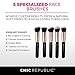Rose Gold 10 Piece Professional Kabuki Contouring Makeup Brush Set with Taklon Synthetic Hair for Face, Cheeks and Eyes, Liquid Cream Powder Mineral Make Up, BONUS Complexion Beauty Sponge Blender