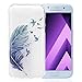 Produktbild ISENPENK Tasche Neu Für Samsung Galaxy A3(2017)/A320F/A3(2017) Duos Hülle Silikon Muster Tiere [Blau Feder Vogel],Samsung Galaxy A3(2017)/A320F/A3(2017) Duos 4,7-Zoll Hülle Silikon Transparent Durchsichtig Case Anti-Scratches wasserdicht Schutzhülle