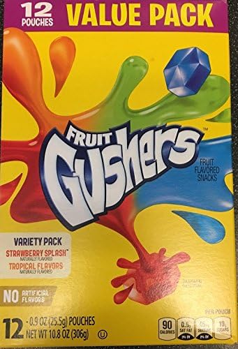 Betty Crocker FRUIT GUSHERS VARIETY PACK 306g VALUE PACK