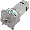 Hilitand DC12V/24V 35W Mini DC Gear Motor Metal Speed Adjustable Large Torque Motor CW/CCW XD-GA775(12v 600rpm)