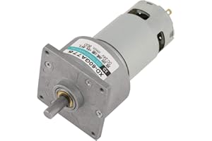 HILITAND DC12V / 24V 35W Mini DC Motoriduttore a velocità regolabile in metallo Grande coppia motore CW/CCW(12V 600rpm)