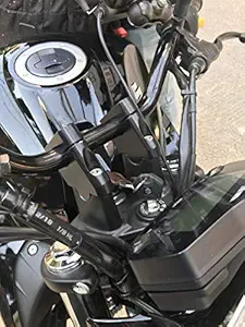 RoadRash Suzuki Gixxer Handlebar Riser 1.8 Inches Angled [Matte Black}