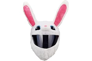 UHLSNHK Couverture de Casque de Moto pour Casques complets Casques innovants en Peluche Couvre en Peluche Protection de poussière Couverture de Casque Amusant personnalisé Housses de Casque Animal