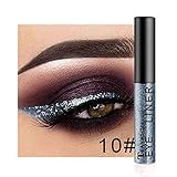 Tipo: delineador de ojos. BeonJFx Lápiz delineador de ojos líquido de larga duración, resistente al agua, con purpurina, para mujer