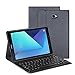 Price comparison product image [Upgraded Version, From 5 May 2018]Samsung Galaxy Tab A 10.1 Keyboard Case, HowiseAcc Brushed Appearance Protective Case Cover with Detachable Wireless Bluetooth Keyboard for Galaxy Tab A 10.1 Tablet ( T580N / T585N ), Silver