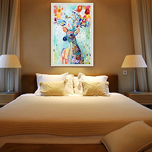 Amazingdeal365 Motiv-süße Reh 5D DIY Diamond Stickerei Malerei Kreuzstich für Balkon,Terasse,Café,Kinderzimmer,Wohnzimmer, Schlafzimmer, Arbeitszimmer usw. - 4