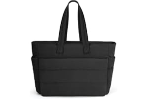 bagasin Handtasche Damen Groß, Puffer Laptoptasche 15,6 Zoll Shopper Tasche Arbeitstasche Aktentasche, Puffy Tote Bag Women Handbag Lehrertasche Schultasche Schultertasche für Uni Business Schule