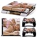 Produktbild Morbuy PS4 Skin Design Folie Aufkleber Sticker schützende Haut Schale für Sony Playstation 4 Konsole und 2 Dualshock Controller Skins (Bikini Mädchen)