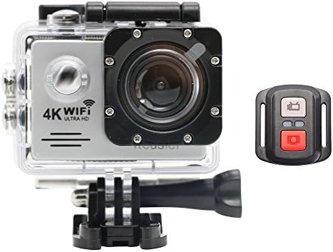 Iteasier 1080p 4K Ultra HD Action Camera, 16MP Remote Control WiFi Underwater 30M Waterproof Sport Camera, 170 Degree Wide View 2 inch LCD Screen 1050mAh Battery Storage Support Micro SD Card 16-32GB Camera with Mounting Accessory Case Kit for Diving/Biking/Mounting/Swimming (silver)