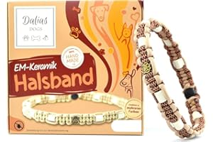 DALIAS DOGS EM-Keramik-Halsband für Hunde & Katzen - Maßanfertigung EM-Band Original US-Paracord (Unter 20 cm, Bordeauxrot)