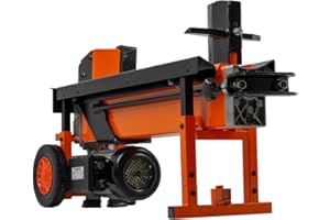 Forest Master FMX4-PRO Electric Log Splitter, 8 Ton Power, 2-Speed with Work Bench, Safety Guard, Duocut Blade, Ram Stop, Pre-Filled Hydraulic Oil, 150 Logs/Hr, (D, (No Stand))