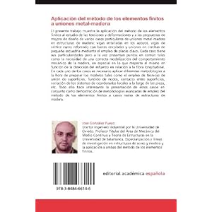 Aplicación del método de los elementos finitos a uniones metal-madera: Técnicas de aplicación del método de los elementos finitos en análisis de