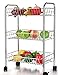 Produktbild HYDT Edelstahl Küche Gemüse mehrstöckigen Hot Pot Shop Boden Riemenscheibe beweglichen Finishing Frame Racks ( größe : 43*28.5*67CM )
