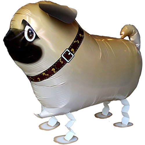 Airwalker HUND MOPS XXL 65cm, Luftballon Tier + PORTOFREI mgl + Geschenkkartenset + Helium & Ballongas geeignet. High Quality Premium Ballons vom Luftballonprofi & deutschen Heliumballon Experten. Luftballon Geschenk und tolle Luftballondeko für Kinder und Erwachsene