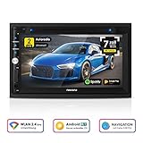 ✅Universelles Autoradio im Standard-2DIN-Format und DIN-ISO-Anschluss | Sofern ein 2 DIN Schacht in Ihrem Fahrzeug vorhanden ist, wird das Naviceiver für Ihr Auto passend sein. Wenn Ihr Auto über keinen ISO Anschluss verfügt, wird ein Adapter benötigt. Die meisten Autos haben außerdem fahrzeugspezifische Formen des Original-Radios. Daher wird fast immer eine für Ihr Automodell passende Blende benötigt