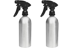 mDesign Zestaw 2 butelek z rozpylaczem, aluminiowy opryskiwacz do użytku domowego i ogrodu, spryskiwacz do roślin do sadzonek, aluminium